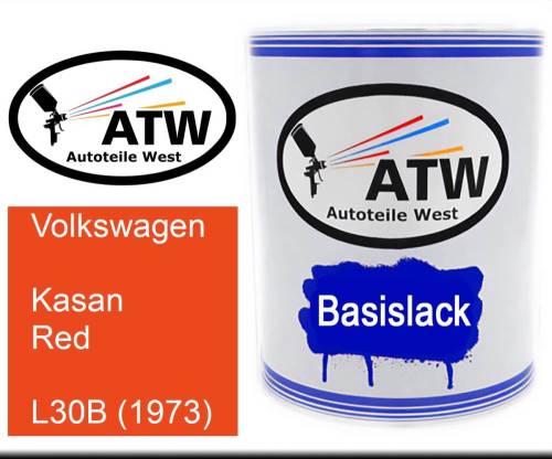 Volkswagen, Kasan Red, L30B (1973): 1L Lackdose, von ATW Autoteile West.